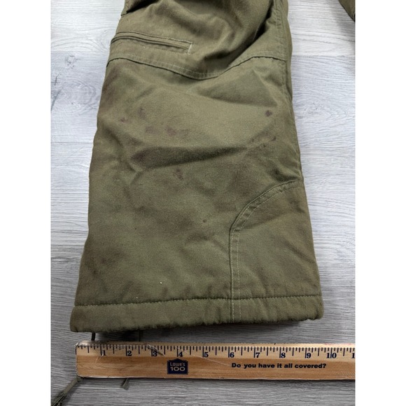 Vintage Military Overalls S Green Air Crewmen Insulated Bibs Carter Aramid - Picture 5 of 14